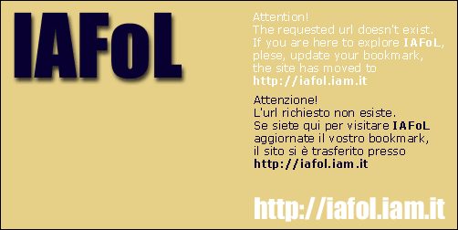 IAFoL - http://iafol.iam.it